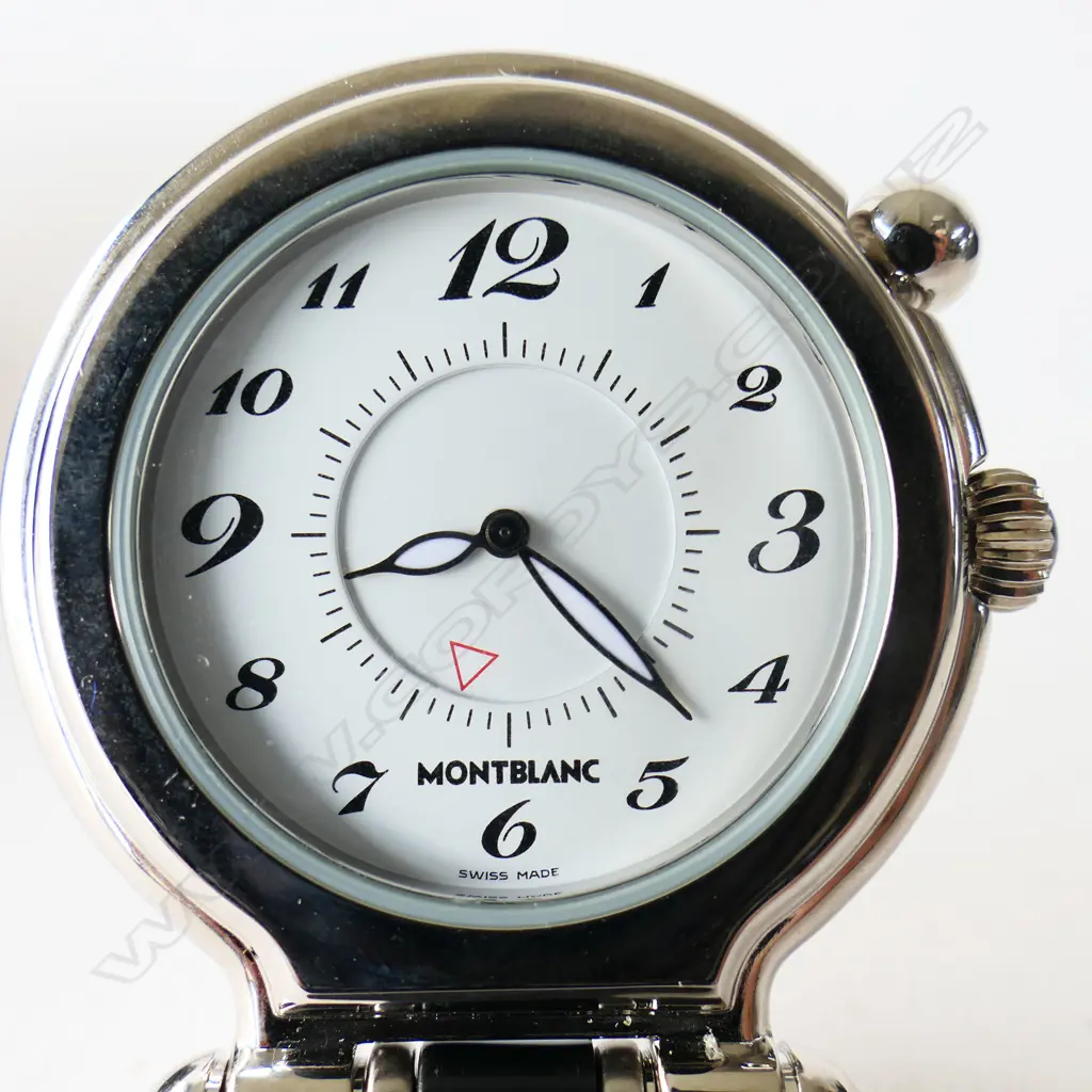 MONTBLANC MEISTERSTUCK TRAVEL ALARM CLOCK, CASED, 50 x 45mm Image 1++