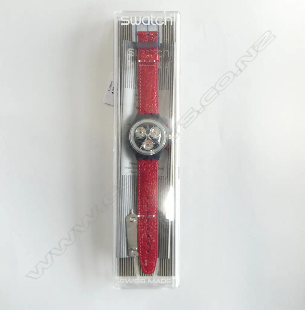 RARE 1995 SWATCH RALLYE CHRONOGRAPHE ALMOST NEW IN BOX RUNNING  Image 1++