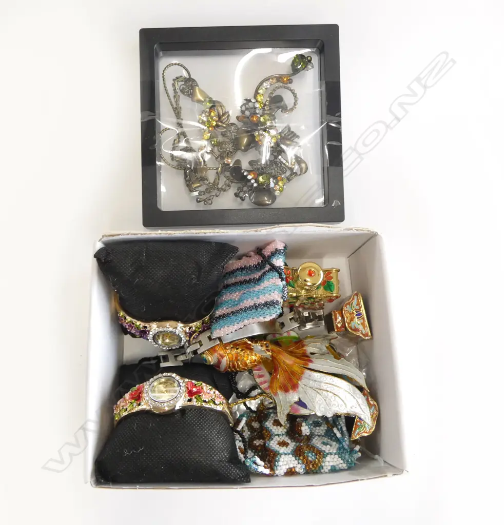 ASST. COSTUME JEWELLERY & OTHER & SILVER 950 ID BRACELET Image 1++