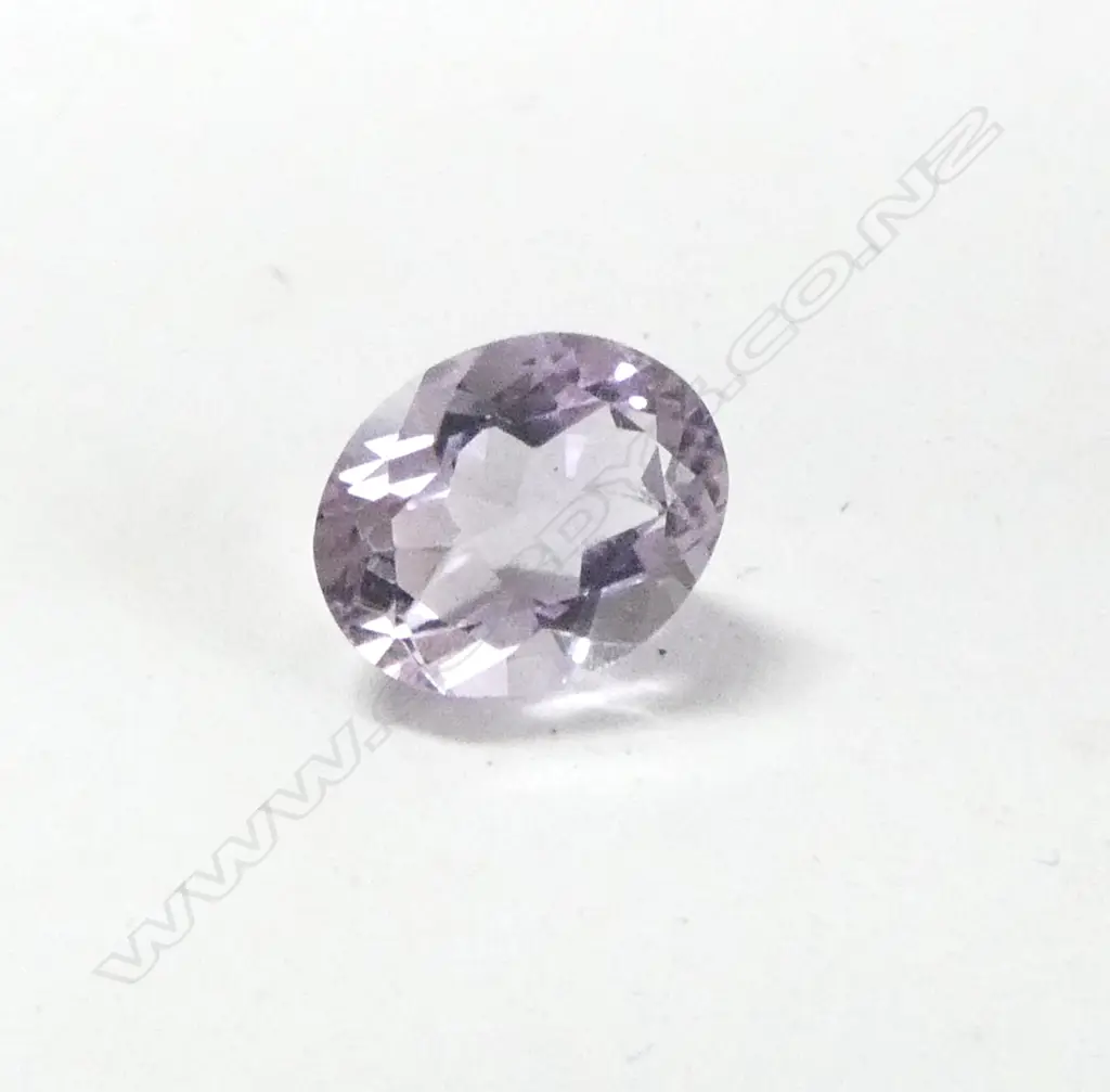 UNSET OVAL FACET CUT AMETHYST 10x8mm Image 1++
