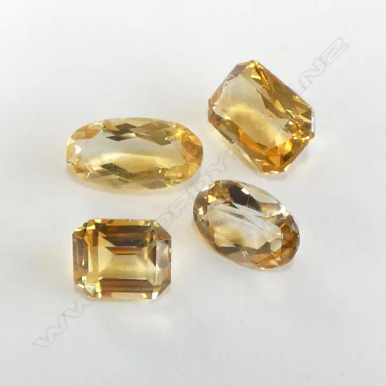 15CT ASST. NATURAL CITRINES (4) W.16mm