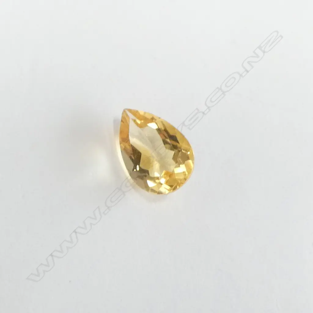 PEAR FACET CUT LOOSE CITRINE, 3.64ct Image 1++