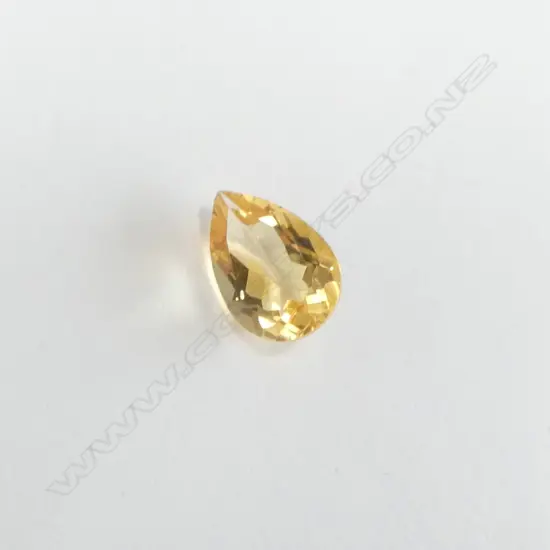 PEAR FACET CUT LOOSE CITRINE, 3.64ct