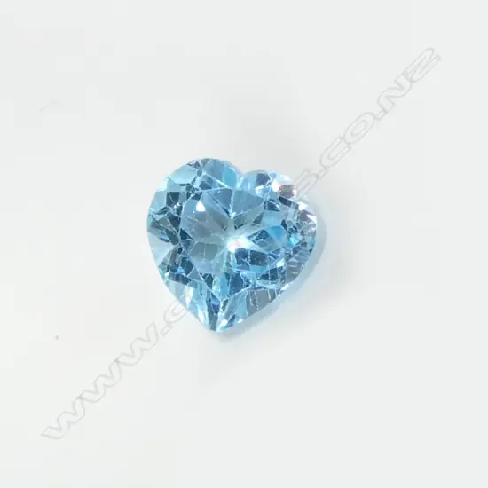 HEART FACET CUT LOOSE BLUE TOPAZ, 5.61ct