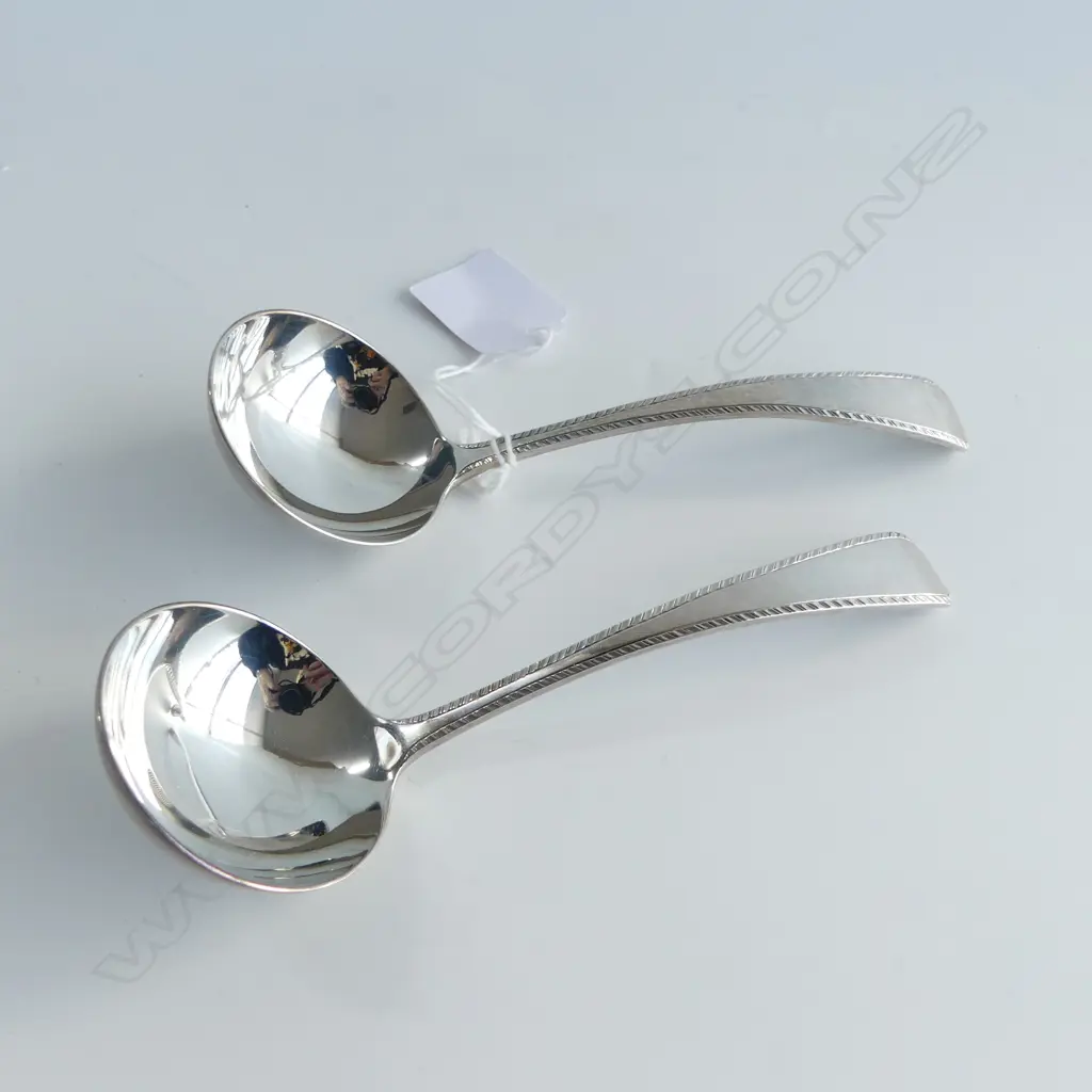 2 STG SILVER LADLES, LONDON 1978, 115gms Image 1++