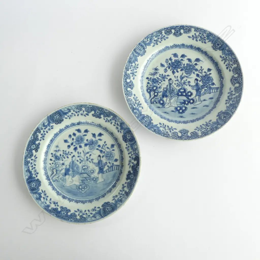 TWO CHINESE reputedly QING DYNASTY KANGXI B/W LOBED BOWLS (Both AF) Image 1++