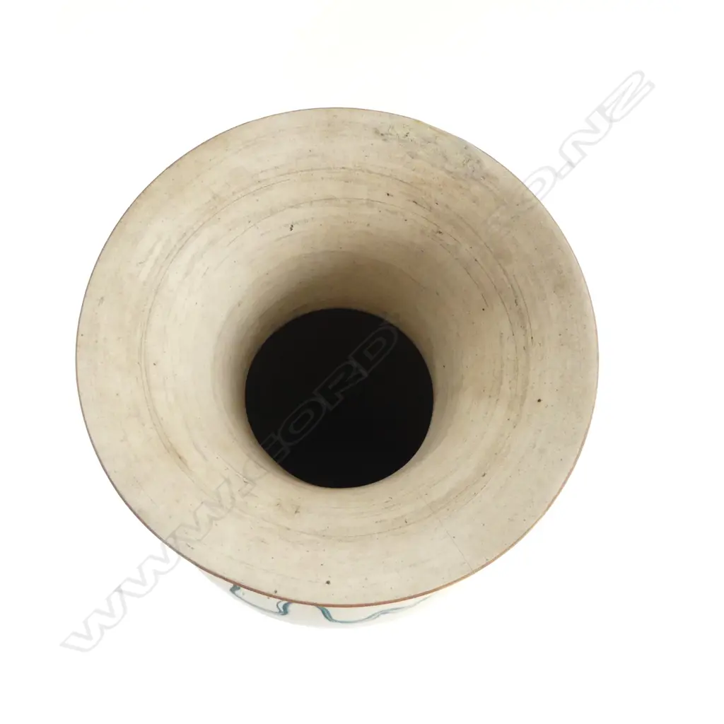ORIENTAL BLUE & WHITE CERAMIC VASE, small repair to rim, H.500mm Image 1++