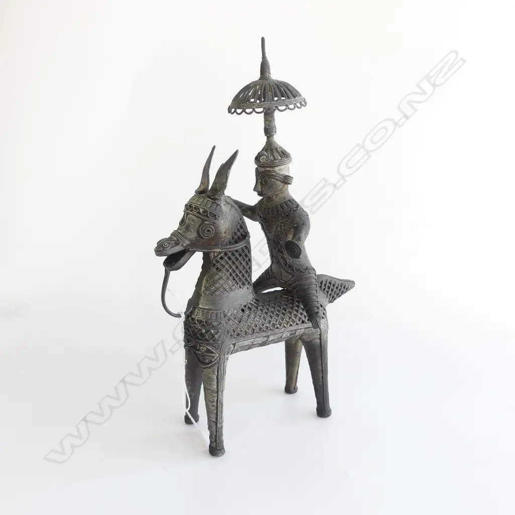 INDIAN DHOKRE HORSE & RIDER H.310mm Image 1++