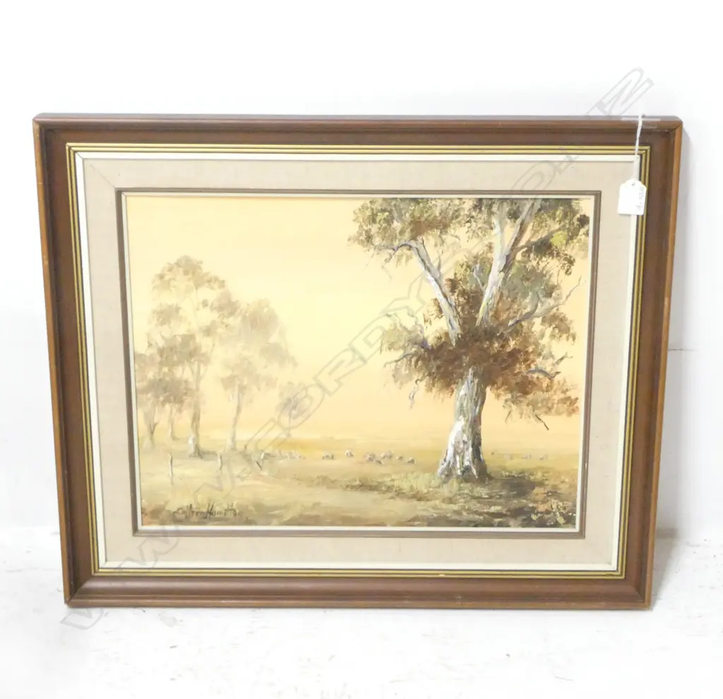 HAMILTON, COLLEEN (1930-1996) - EVENING LIGHT, NSW, OIL, SIGNED, 340 x 440mm Image 1++