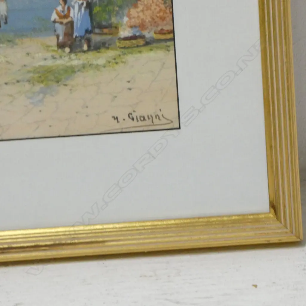 GIANNI, MARIA (1873-1966) - ITALIAN STREET SCENE, WATERCOLOUR, SIGNED, 360 x 240mm Image 1++