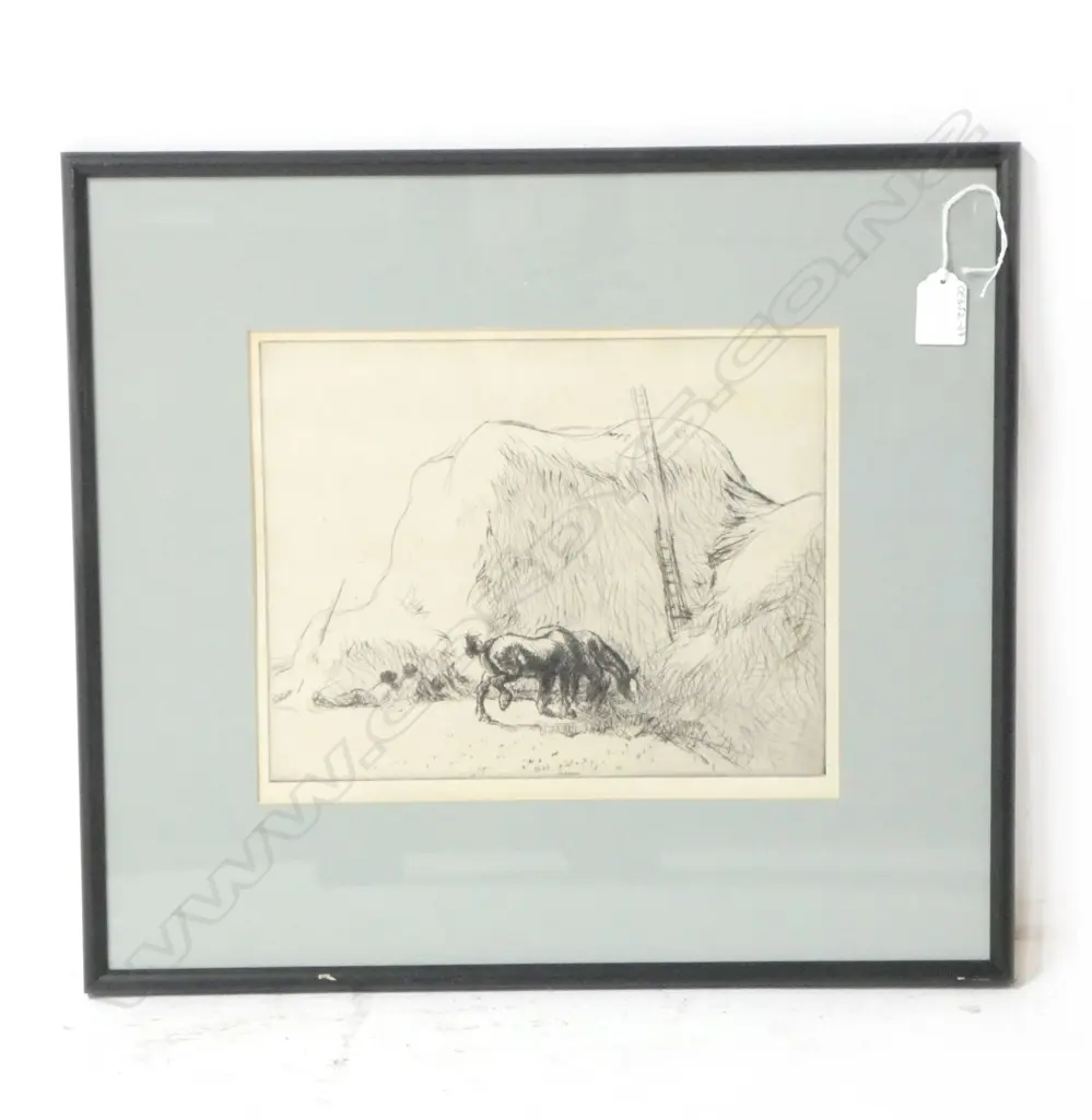 BLAMPIED, EDMUND (1886-1966) - SUNDAY REST, PRINT, SIGNED, 220 x 270mm Image 1++