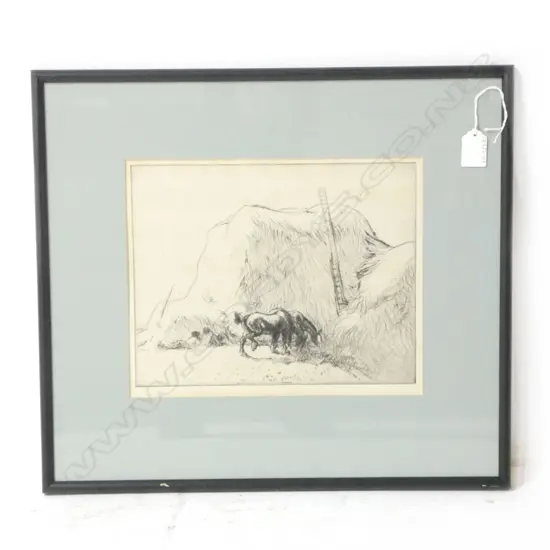 BLAMPIED, EDMUND (1886-1966) - SUNDAY REST, PRINT, SIGNED, 220 x 270mm