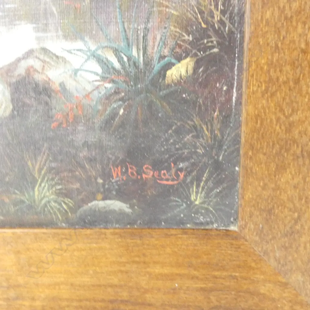 SEALY, W.B. - ALPINE SCENE, OIL, SIGNED, 440 x 640mm Image 1++
