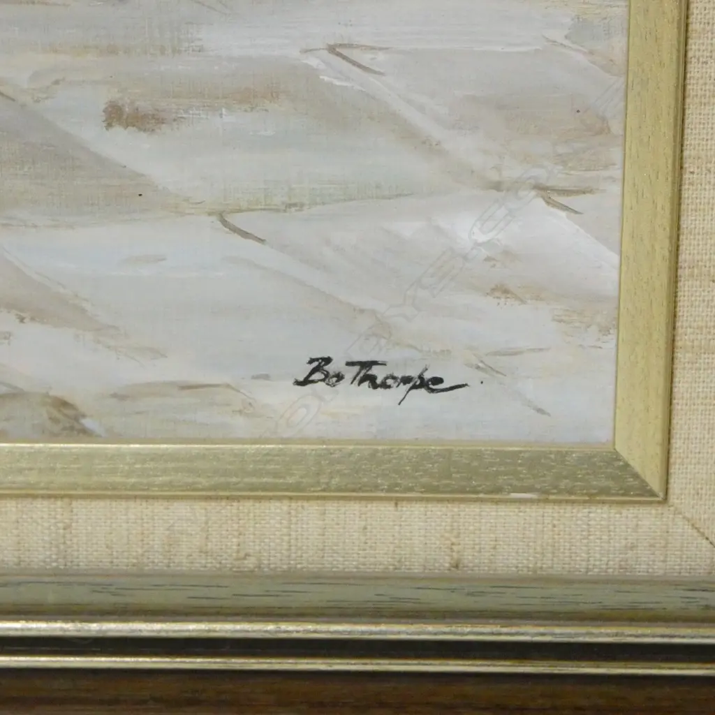 THORPE, B.A. - NO 77 COURTYARD, OIL, SIGNED, 340 x 590mm Image 1++