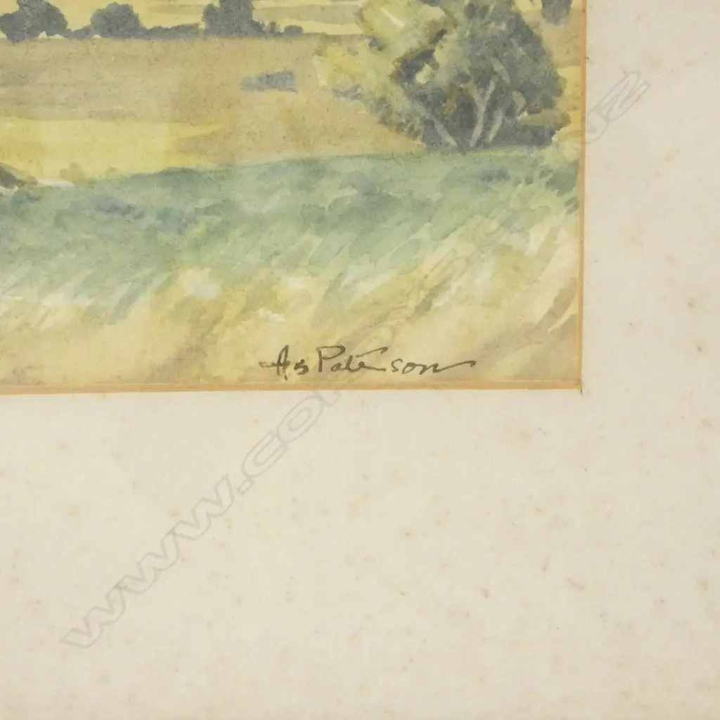 PATERSON, ALAN S. (1902-1968) - SUNLIGHT AND SHADOW, WATERCOLOUR, SIGNED, 300 x 420mm Image 1++