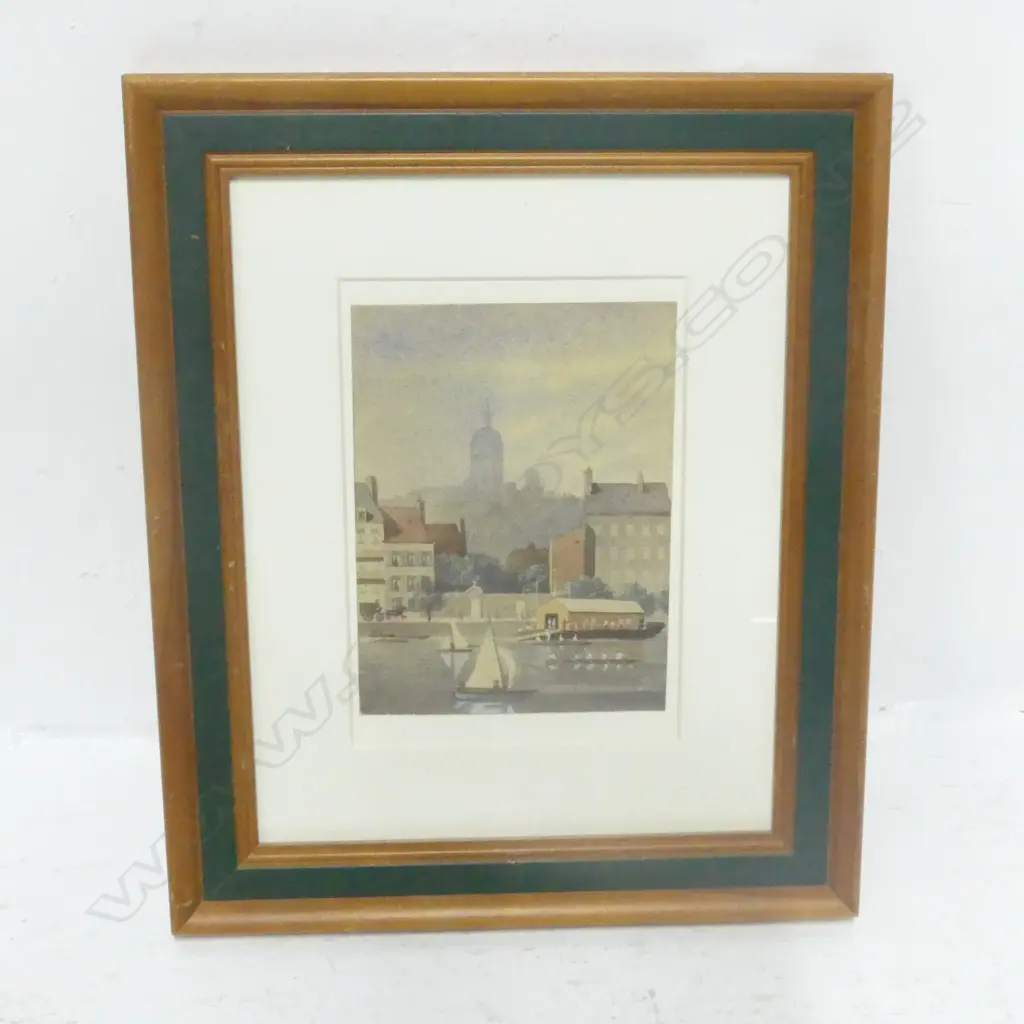 UNKNOWN ARTIST - LET THE RACE BEGIN, WATERCOLOUR, SIGNED, 150 x 120mm Image 1++