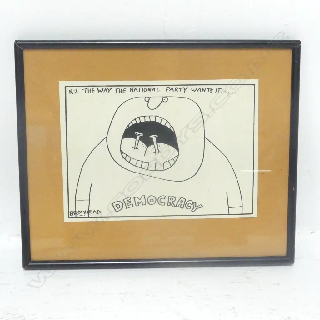 BROMHEAD, CARTOON PRINT, SIGNED, 150 x 220mm Image 1++