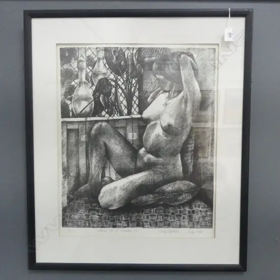 SALLY HOPKINS, INTERIOR ON E. MADISON ST., ETCHING Ed.8/15, 520x420mm