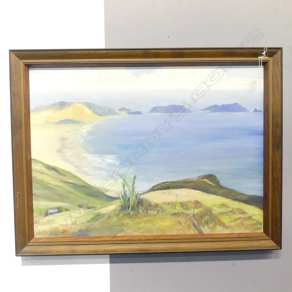 FRAMED OIL ON BOARD CAPE MARIA VAN DEMON SIGNED E FINDLAYSON H550 W760MM Image 1++