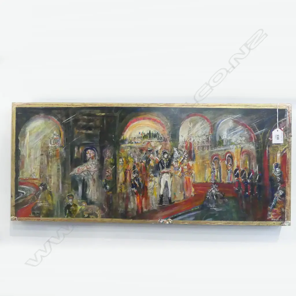 OIL ON BOARD NAPOLEON FINDS HIS LORD BY P PURCELL H300 L700 Image 1++