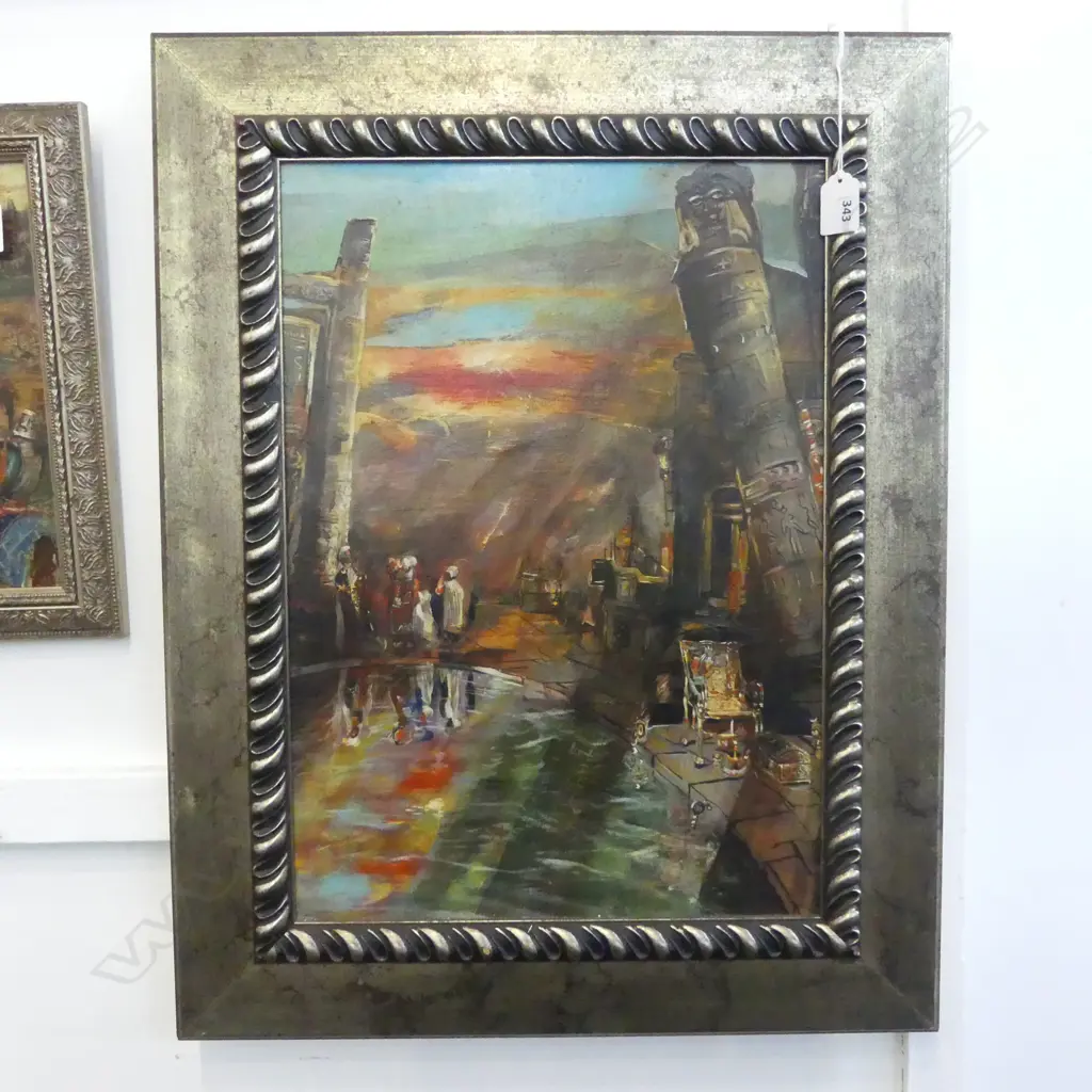 FRAMED OIL ON BOARD REWARDS IN HEAVEN BY P PURCELL H460 L610MM Image 1++