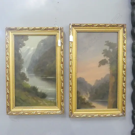 2 OILS ON BOARD  CLARENCE RIVER   SIGNED PAUL WREN & OTHER UNSIGNED  400X230MM SMALLEST