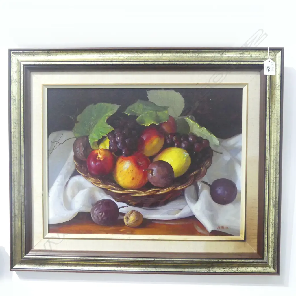 MICHAEL BLOW 'THE FRUIT BASKET' OIL ON BOARD 340x450mm ***RTV*** Image 1++