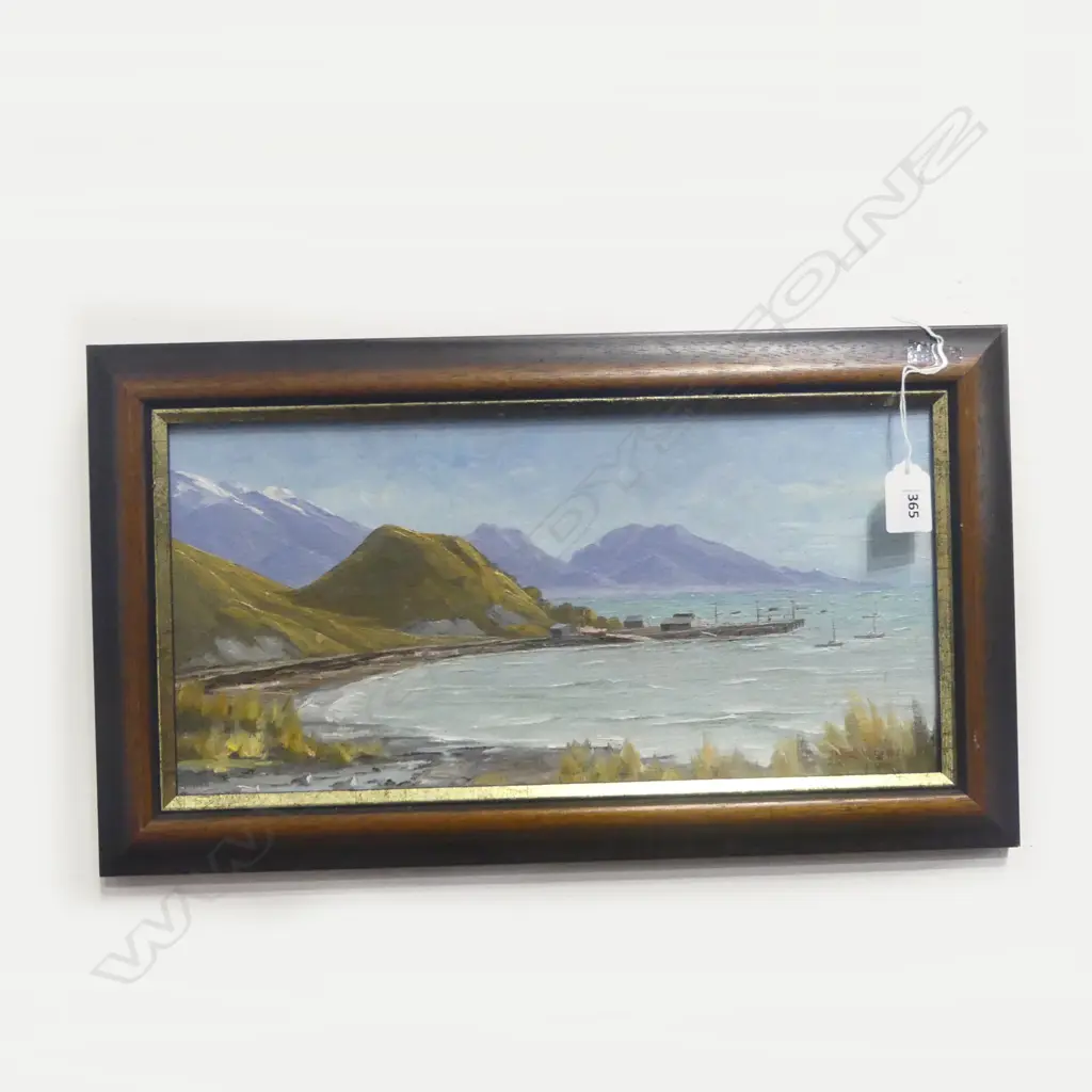 FRAMED OIL ON BOARD S/ISLAND COASTAL SIGNED BASIL WILSON  190 X390MM Image 1++
