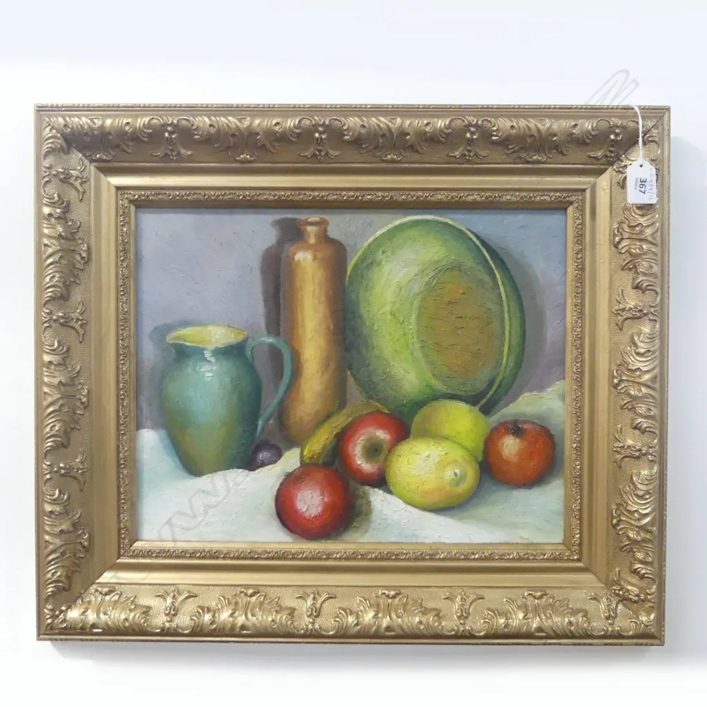 GILT FRAMED OIL ON BOARD STILLIFE  290X370MM Image 1++