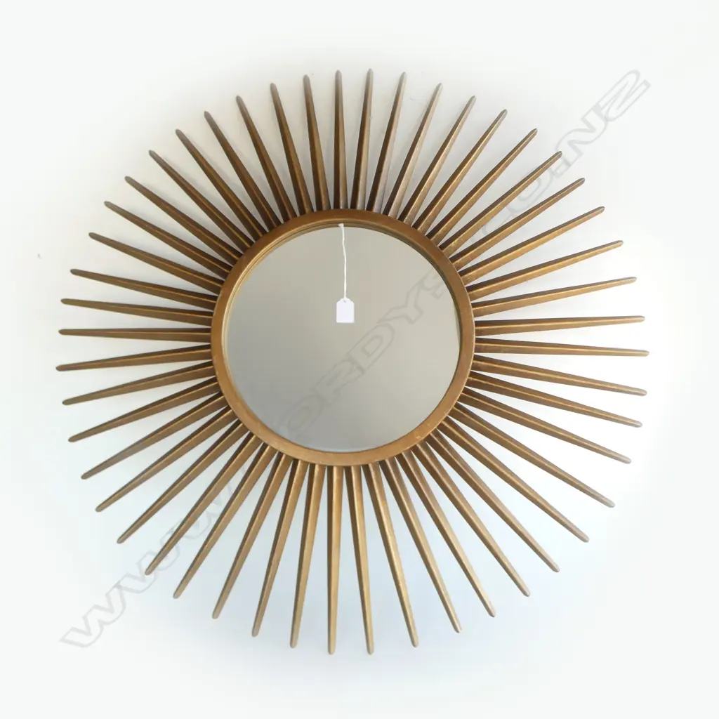 GOLD METAL STAR BURST MIRROR 860mm dia Image 1++