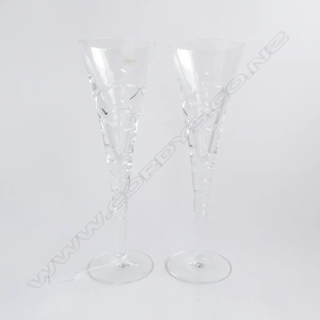 PR ROYAL DOULTON CRYSTAL CHAMPAGNE FLUTES H.260mm Image 1++
