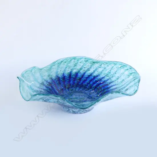 ART GLASS BOWL' MARKED 'LGG-173' TO BASE Dia.340mm