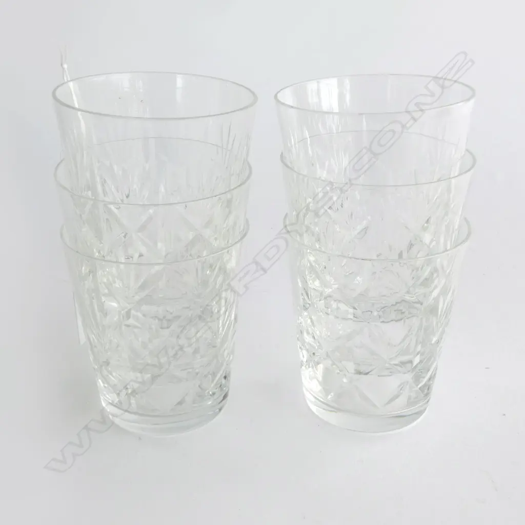 SET OF 6 CRYSTAL WHISKEY GLASSES H.90mm Image 1++