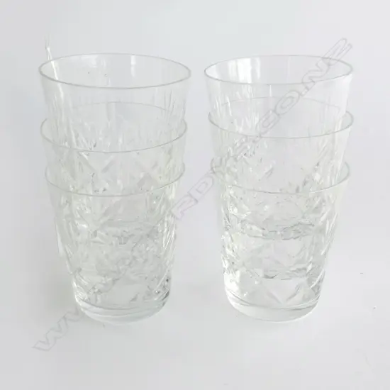 SET OF 6 CRYSTAL WHISKEY GLASSES H.90mm