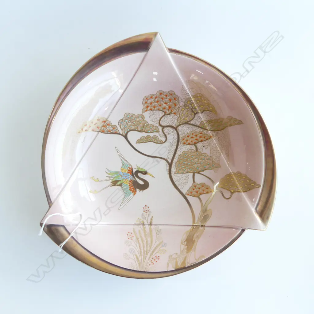 CARLTON WARE HERON & MAGICAL TREE BOWL 260mm dia Image 1++