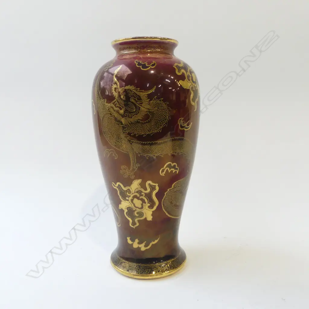 CARLTON WARE RED DRAGON VASE H.255mm Image 1++