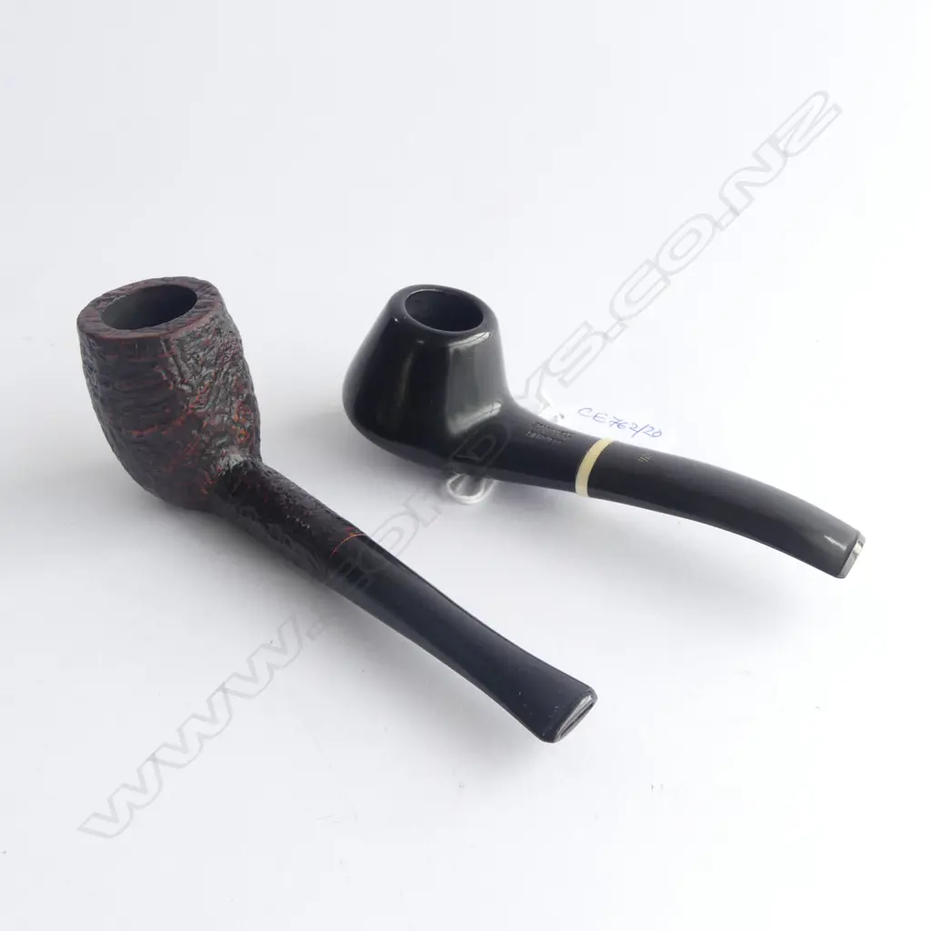 2 VINTAGE STANWELL SMOKING PIPES, DENMARK L.140mm Image 1++