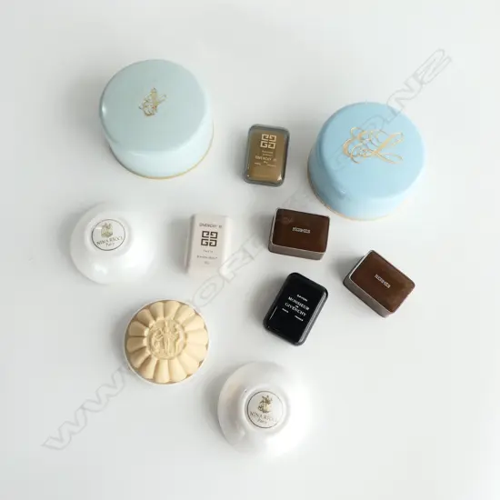 VINTAGE FRENCH SOAPS & DUSTING POWDERS, UNOPENED ESTEE LAUDER, HERMES ETC