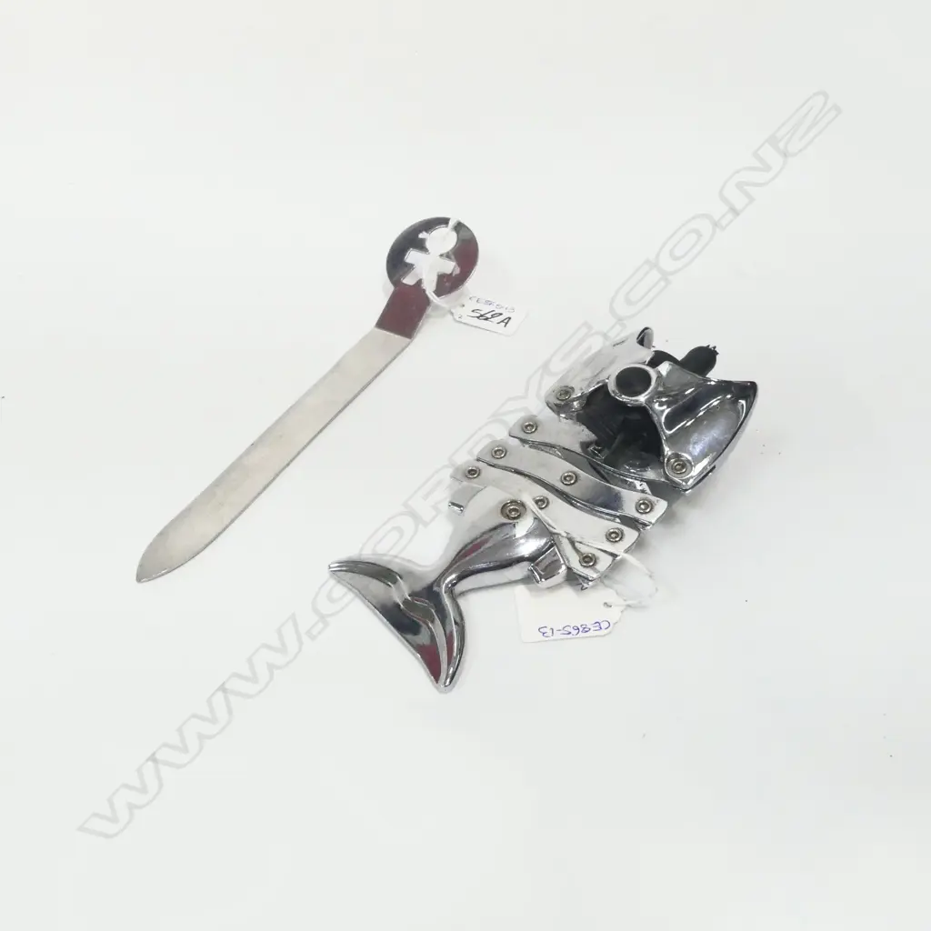 ALESSI LETTER OPENER + LAZY FISH CORK SCEREW Image 1++