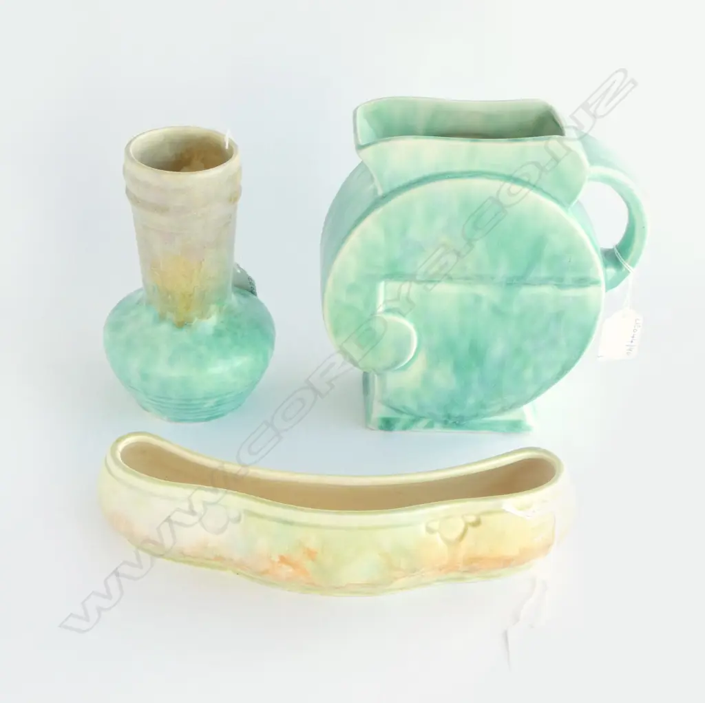 BESWICK DECO JUG H185MM  VASE H160 & TROUGH VASE L230MM Image 1++