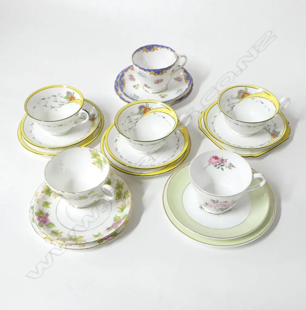 6 SHELLEY CSP SETS MIXED PATS Image 1++