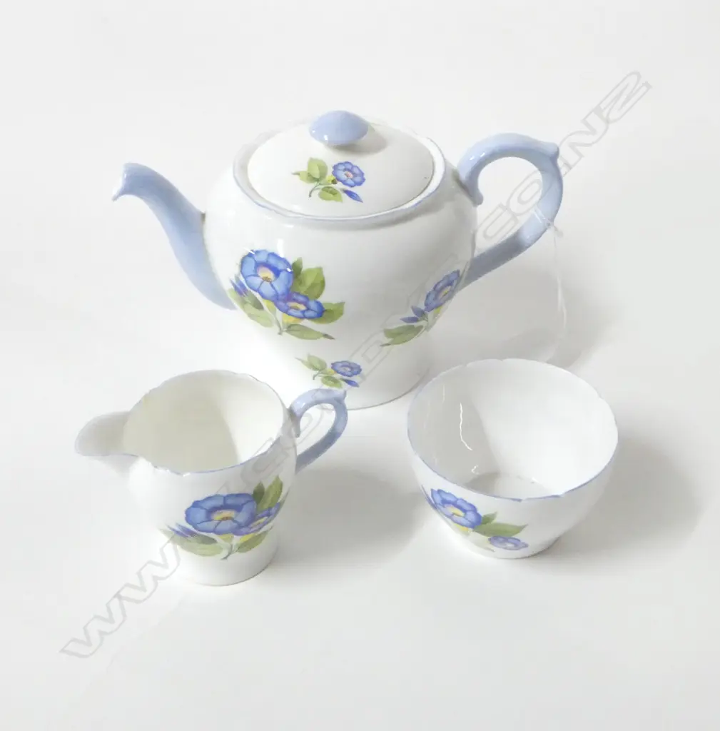 3PC SHELLEY TEASET MORNING GLORY PAT Image 1++