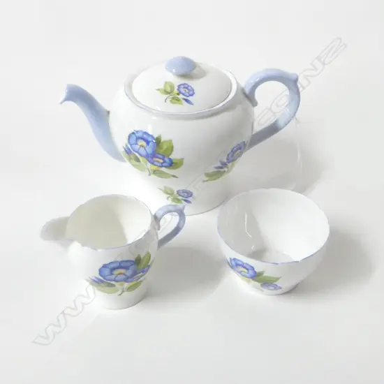 3PC SHELLEY TEASET MORNING GLORY PAT