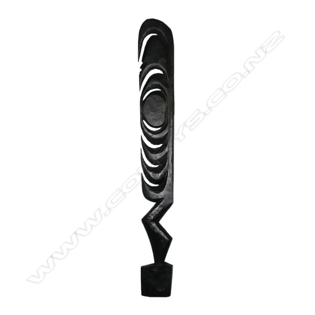 PNG CARVED WOOD STYLISED FIGURAL HOOK FORM. H.585mm Image 1++