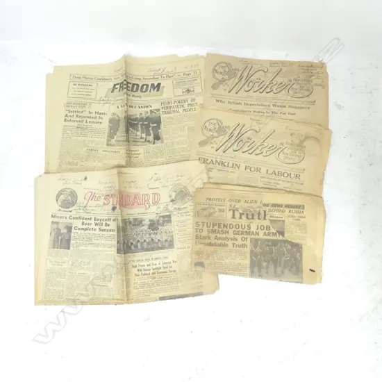 BOX OF OLD NEWSPAPERS 