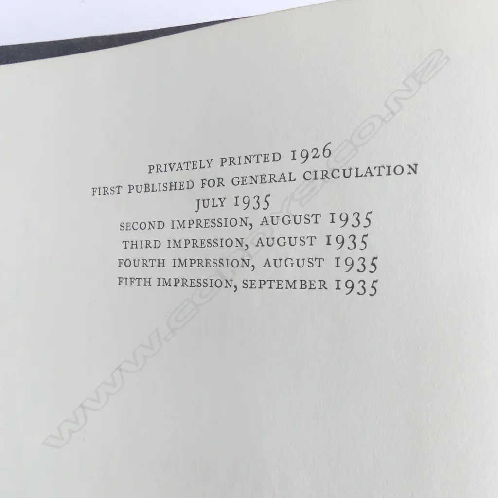 THE SEVEN PILLARS OF WISDOM by T.E. LAWRENCE, UNTRIMMED, 5th IMPRESSION (1935), UNIVERSITY PRESS CAMBRIDGE Image 1++