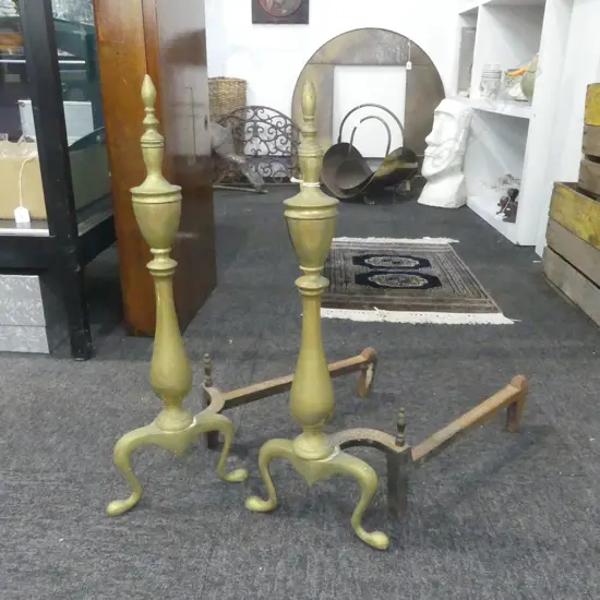 PR BRASS FIRE DOGS H.530mm