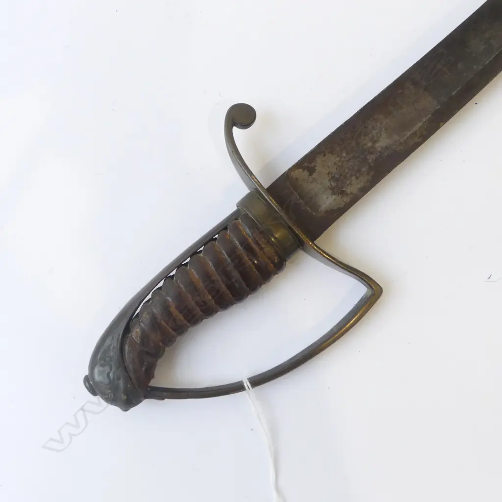 19thC CAV SABRE SWORD BRASS HILT with lion's head pommel L.860mm Image 1++