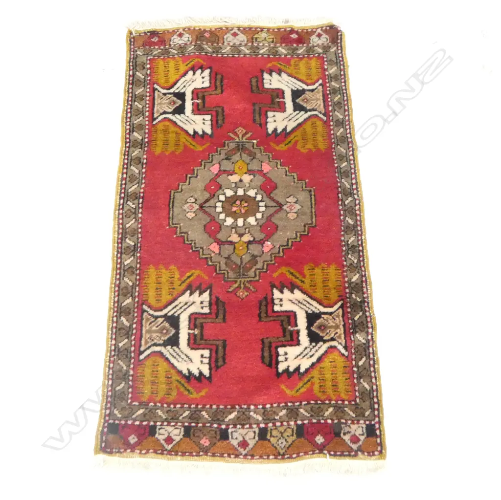 SMALL PERSIAN HAND KNOTTED RUG AUTUMN COULORS L1000 W500 Image 1++