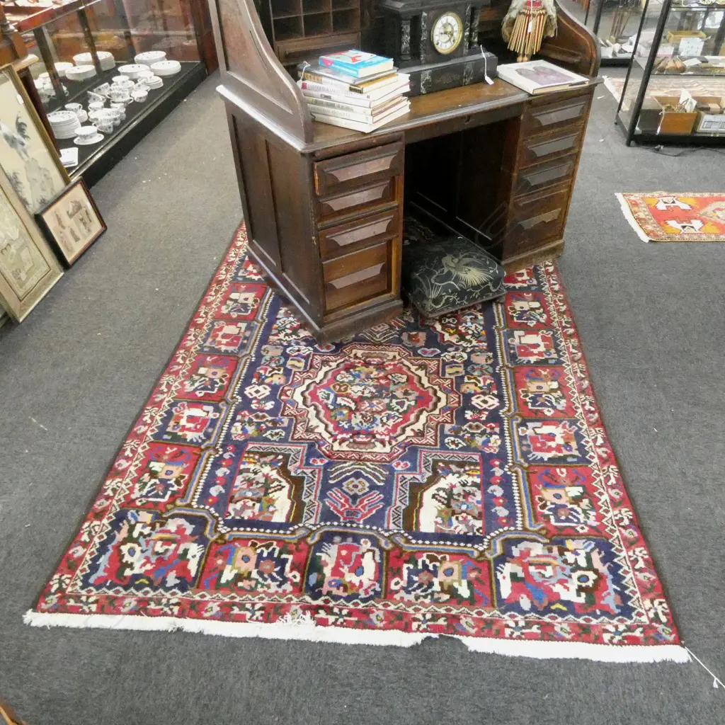 IRANIAN HAND KNOTTED WOOL PILE RUG 335x155mm Image 1++